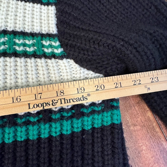 Eclectic Grandpa Chunky Knit Zip Cardigan Vintage Canadian Kurl King 60’s - Picture 10 of 11